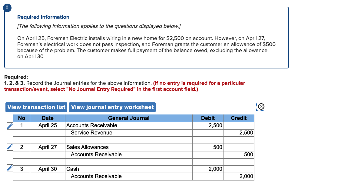 Solved Required information [The following information