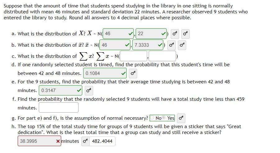 Solved Suppose that the amount of time that students spend | Chegg.com