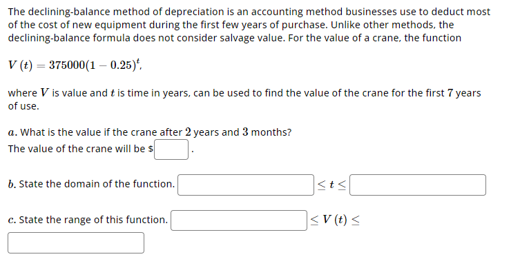 Solved The declining-balance method of depreciation is an | Chegg.com