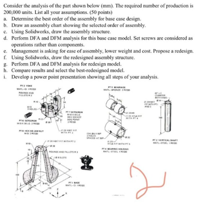 Consider the analysis of the part shown below (mm). | Chegg.com