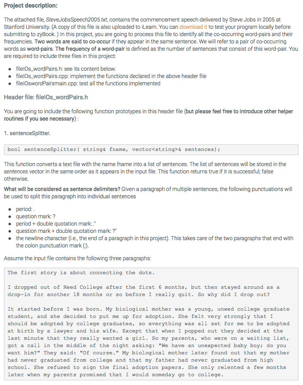 Solved Project Description The Attached File Steve Chegg Solved Project Description The Attached File Steve Chegg