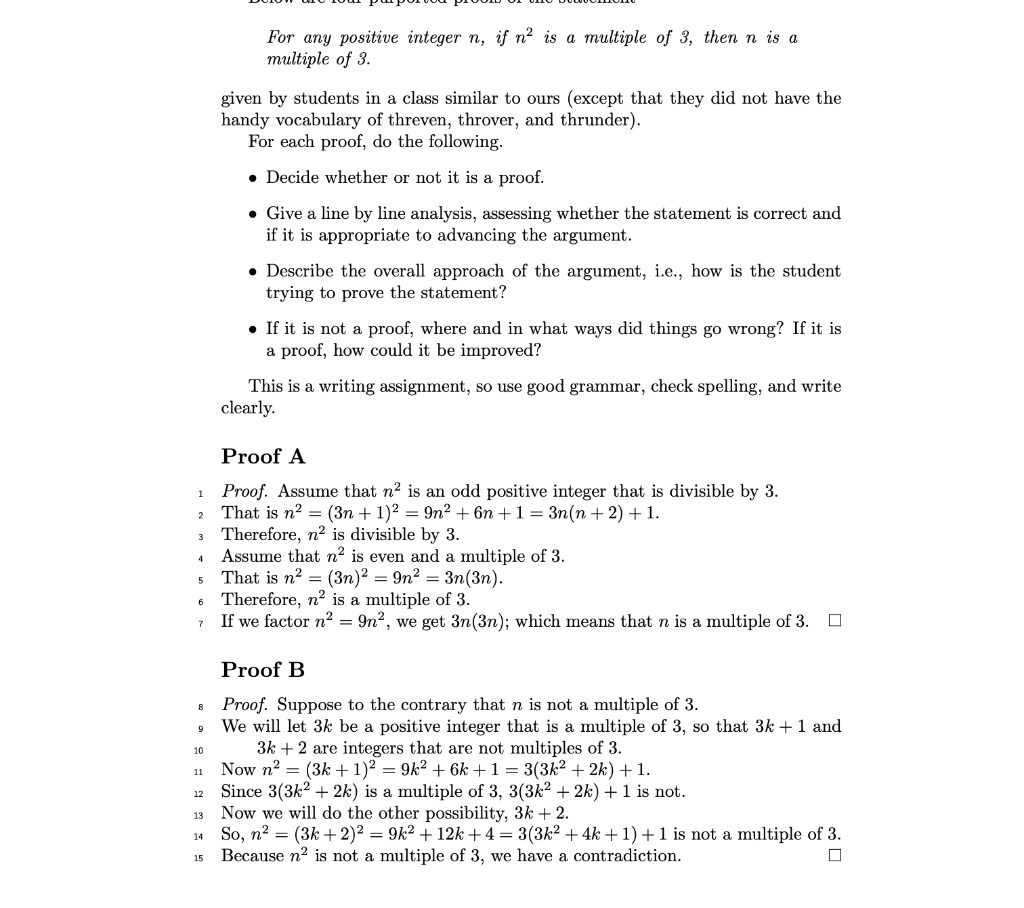 is positive integer n 1 a multiple of 3