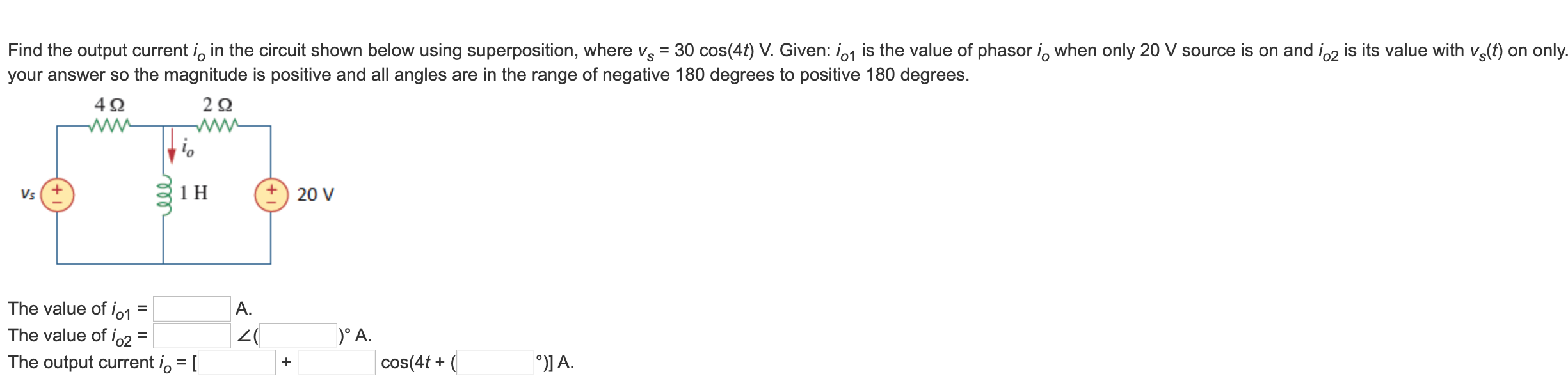 Solved Find the output current io in the circuit shown below | Chegg.com