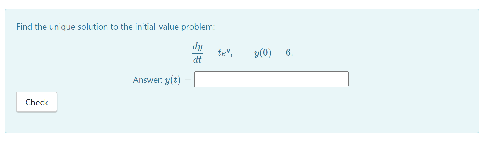 Solved Find the unique solution to the initial-value | Chegg.com