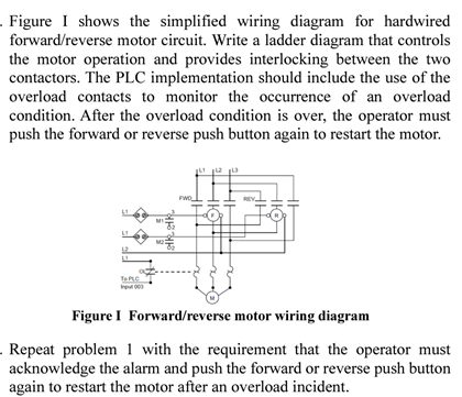 Figure I shows the simplified wiring diagram for | Chegg.com