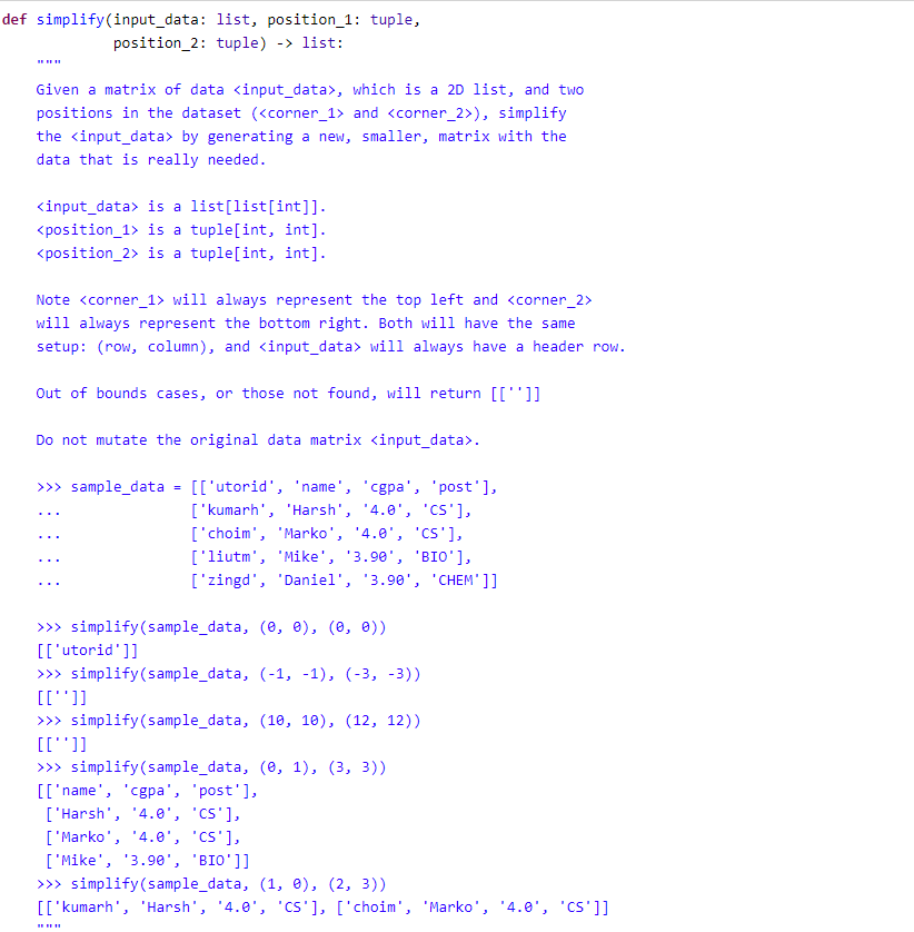 Solved Simplify Data You've been tasked as a data scientist | Chegg.com