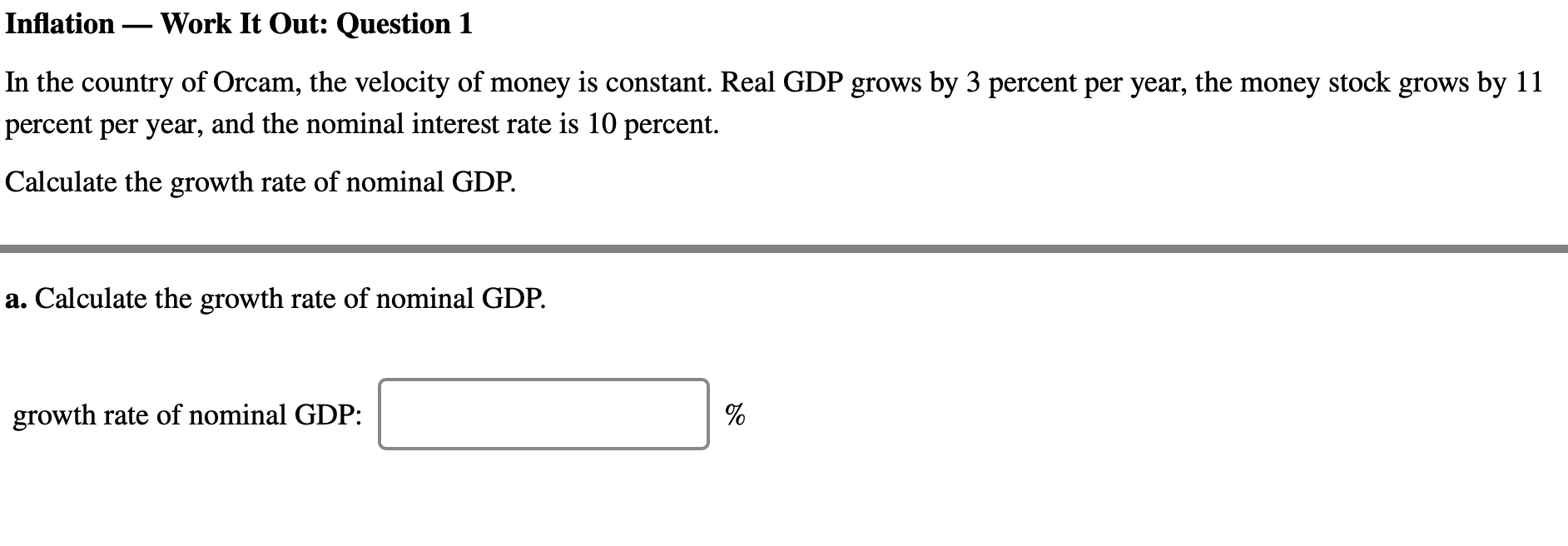 Solved Inflation — Work It Out: Question 1 In the country of | Chegg.com
