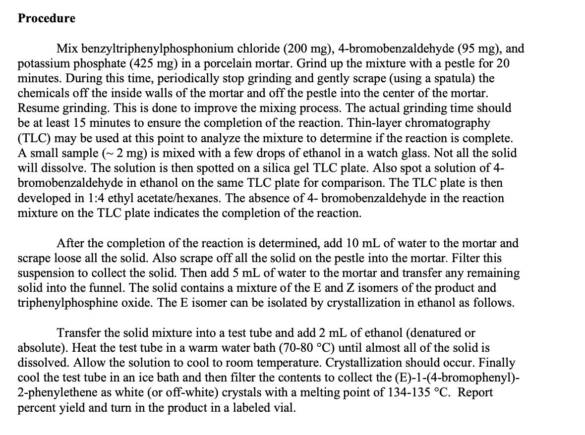 Solved What is the purpose of the recrystallization step?