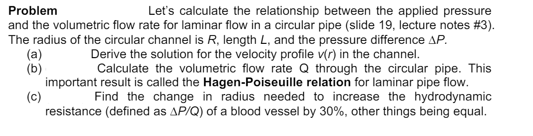 Solved Problem Let's calculate the relationship between the | Chegg.com