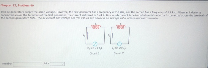 Solved Chapter 23, Problem 49 Two ac generators supply the | Chegg.com