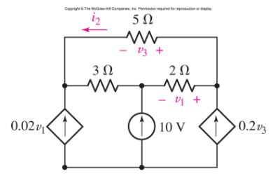 Solved determine the current i2 of the circuit | Chegg.com