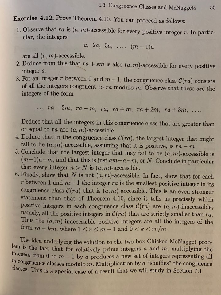 Theorem 4.10. Let A And M Be Relatively Prime | Chegg.com