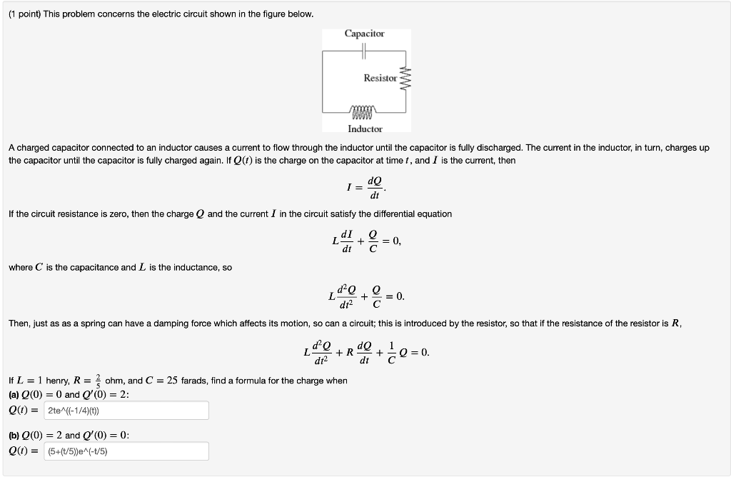Solved This problem concerns the electric circuit shown in | Chegg.com