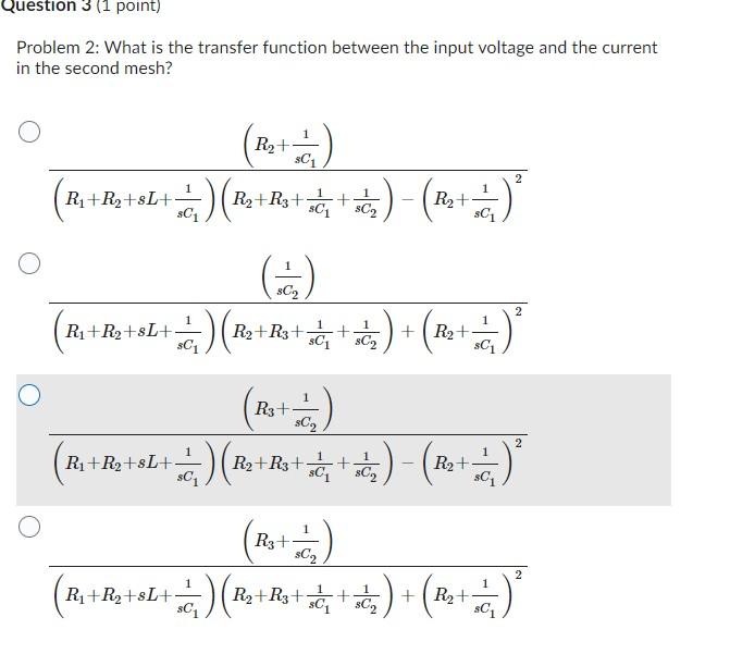 Solved 2. Find An Expression For The Transfer Function | Chegg.com