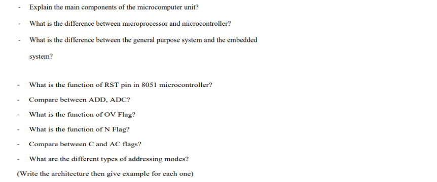 Solved Explain the main components of the microcomputer | Chegg.com