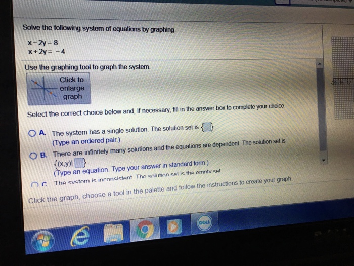 Solved Solve the following system of equations by graphing. | Chegg.com