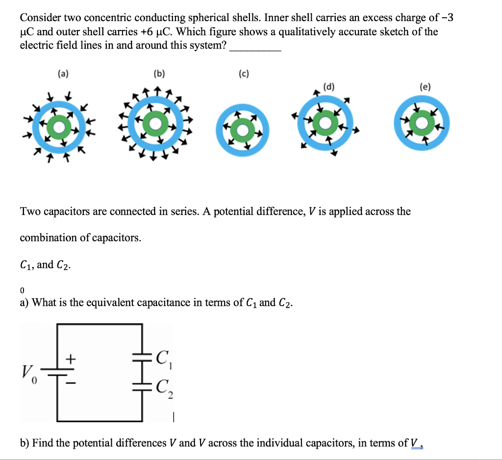 Solved Consider Two Concentric Conducting Spherical Shells. | Chegg.com