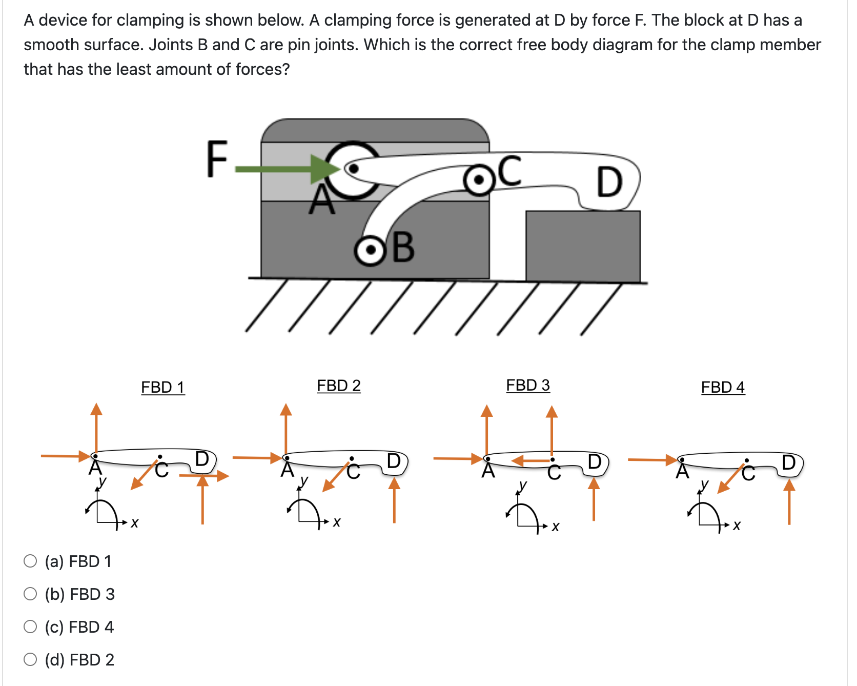 Solved A device for clamping is shown below. A clamping