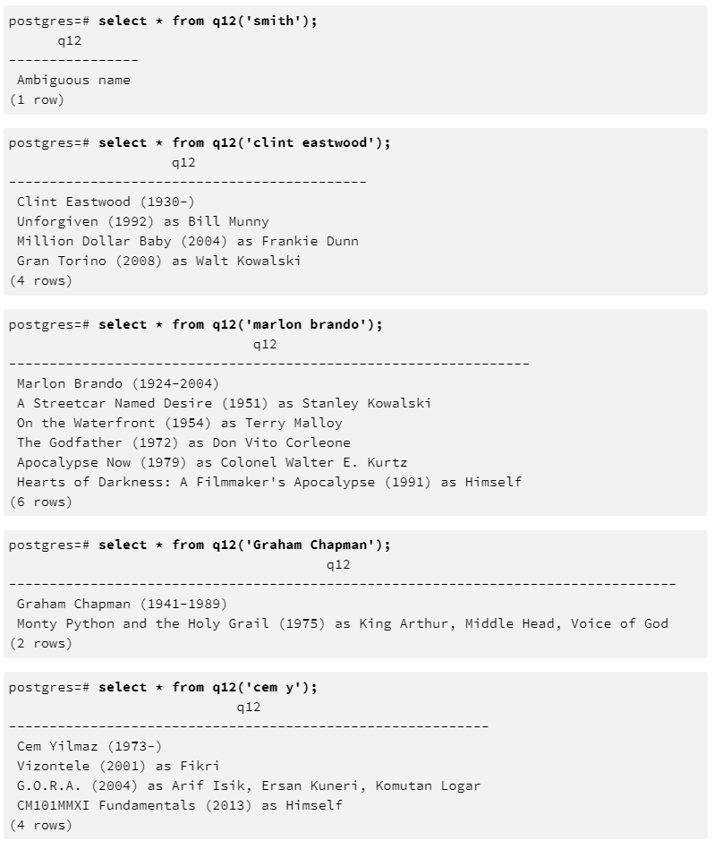 Solved Question 12 (6 marks) Write a PLpgSQL function that, | Chegg.com