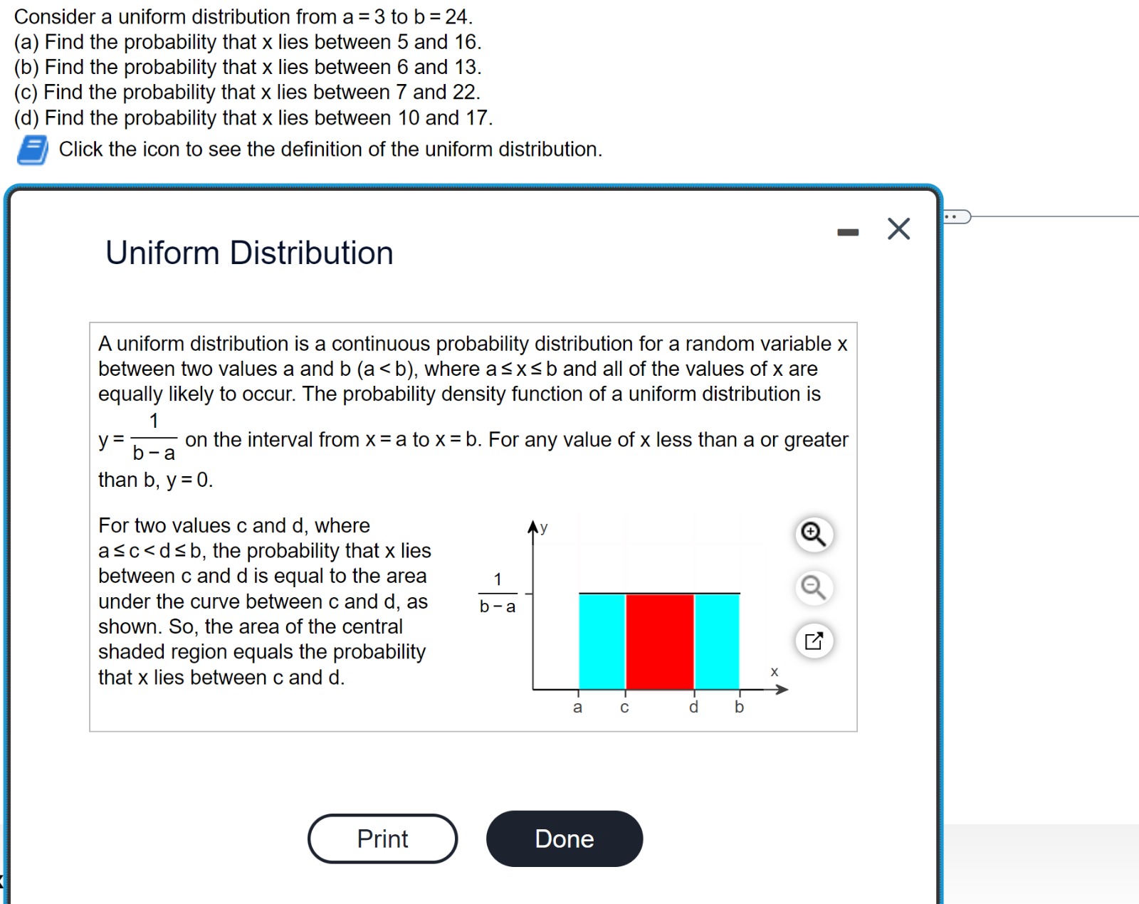 Consider A Uniform Distribution From A=3 To B=24. (a) | Chegg.com