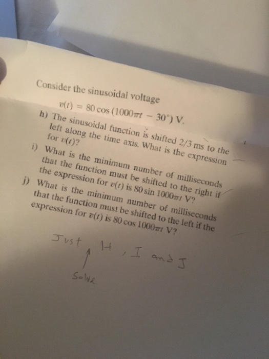 Solved Consider the sinusoidal voltage v(t) = 80 cos (1000 | Chegg.com
