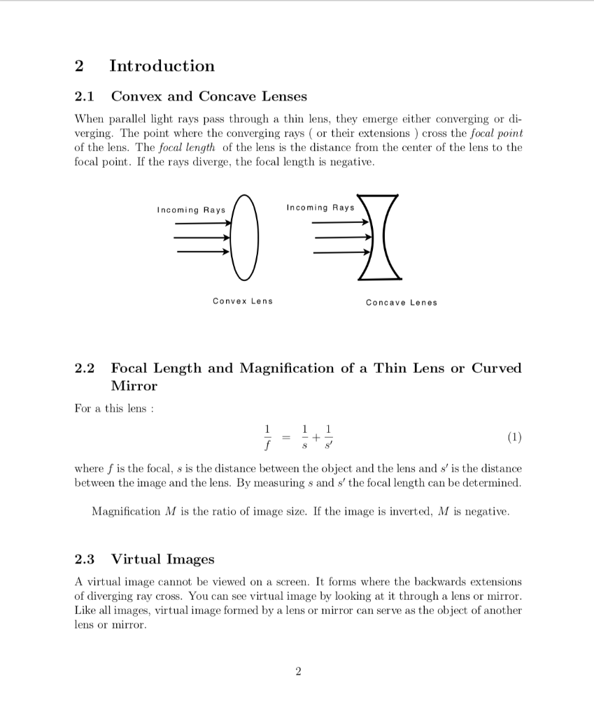 concave and convex lenses and mirrors