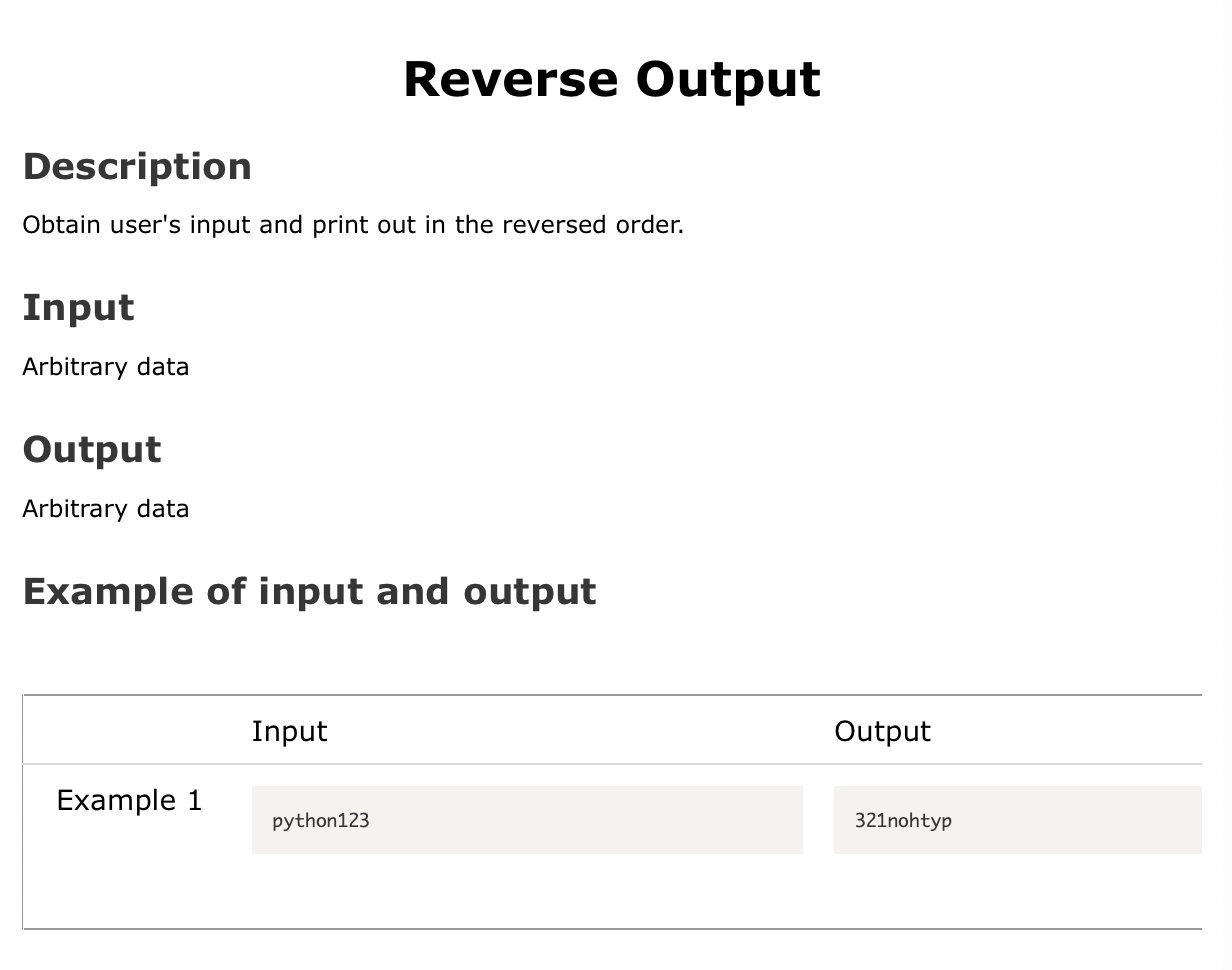Solved Reverse Output Description Obtain user's input and | Chegg.com