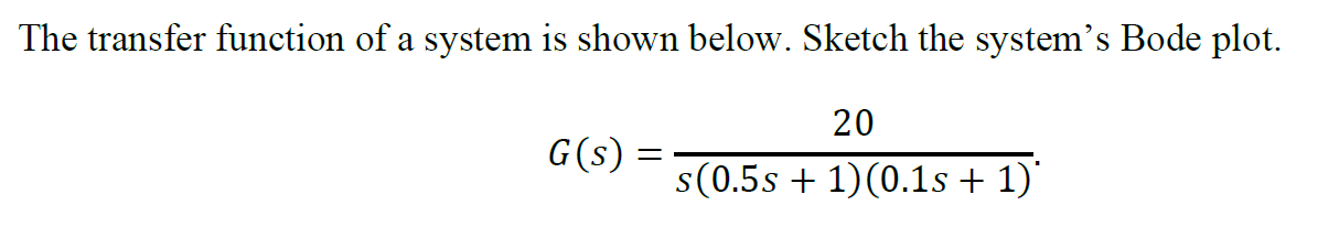 Solved The transfer function of ﻿a system is ﻿shown below. | Chegg.com
