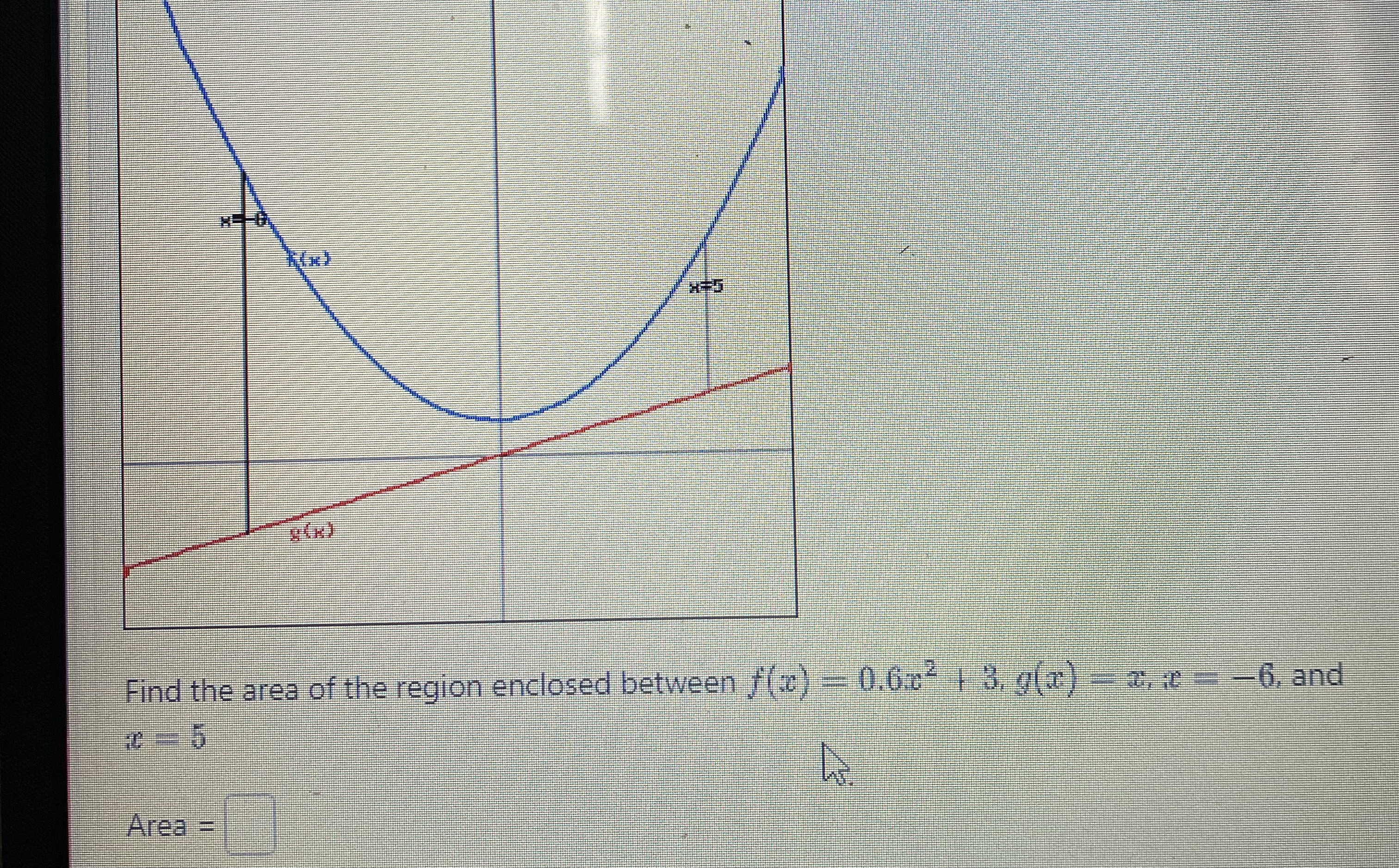 Solved find the area of the region enclosed between | Chegg.com