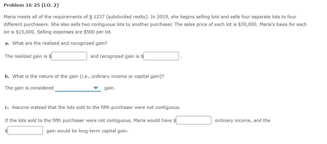 Maria Problem In Math Solved Problem 16-25 (LO. 2) Maria meets all of the | Chegg.com
