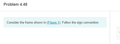 Solved Problem 4.48 Consider the frame shown in Figure 1). | Chegg.com