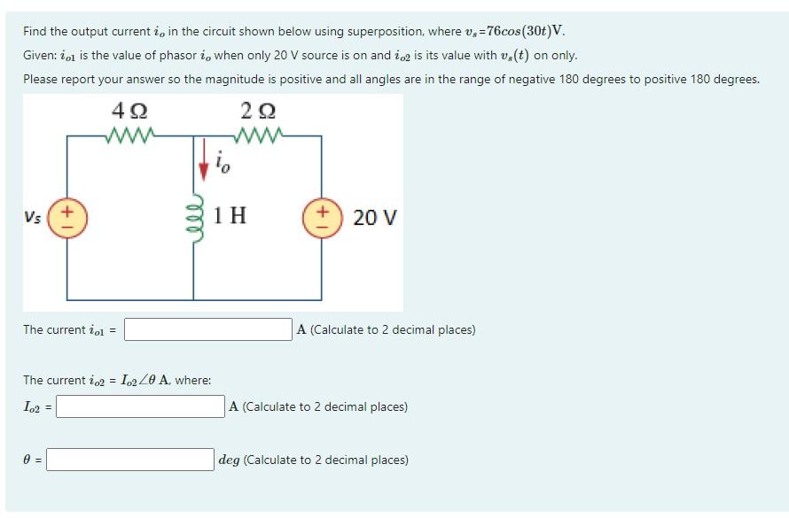 Solved Find the output current io in the circuit shown below | Chegg.com