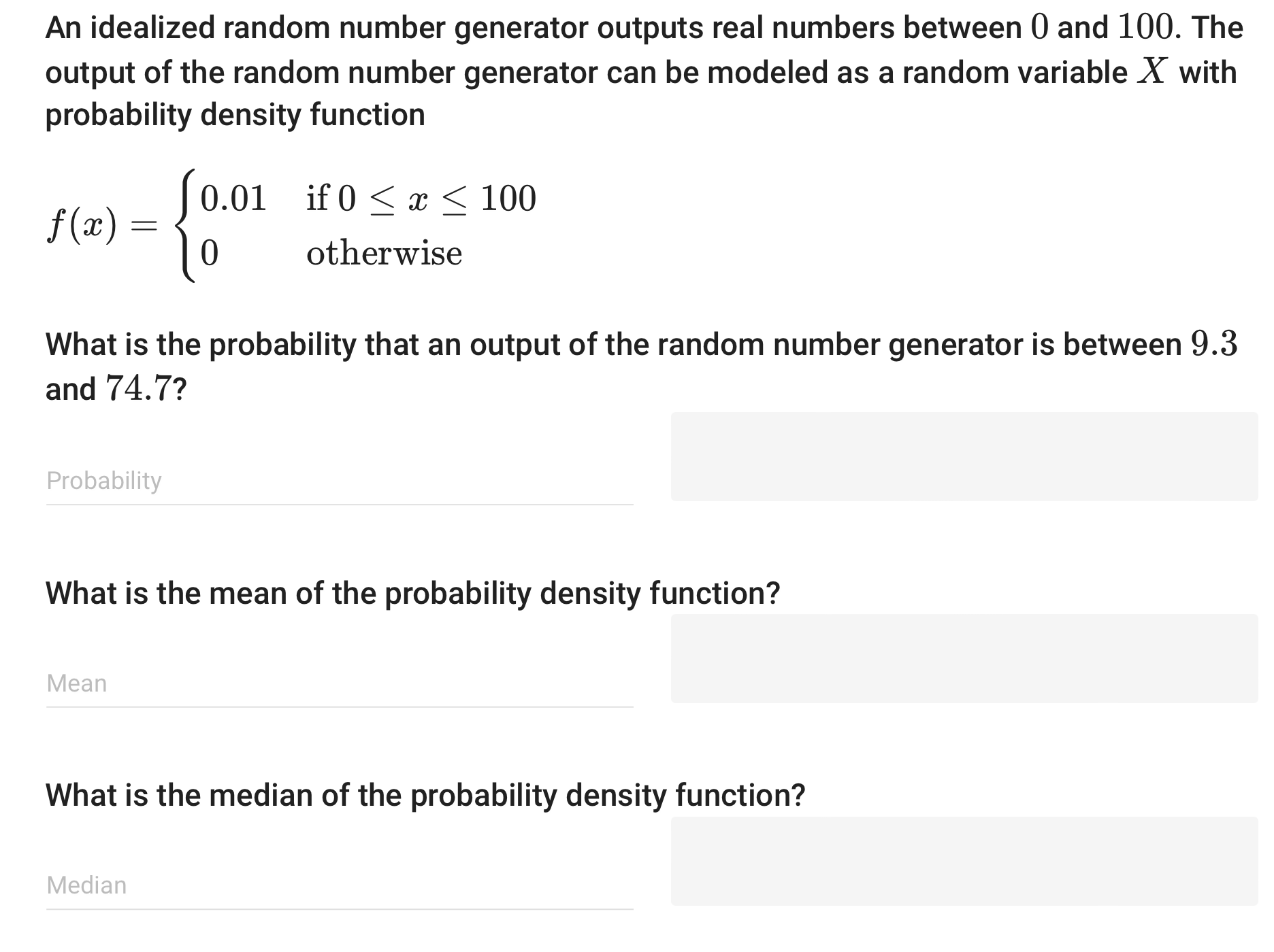 Solved An idealized random number generator outputs real | Chegg.com