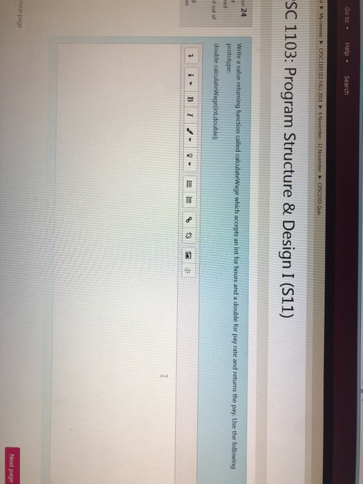 basic programming c scp 1103 02 slides prepared Images... Solved Go to -Help Search d My courses CPSC 1103 $11 FALL | Chegg.com