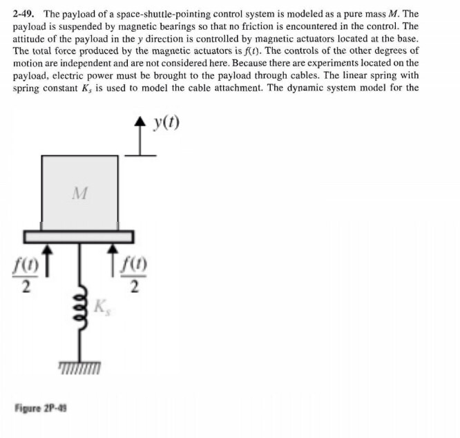 Pointing Control System Solved 2-49. The payload of a space-shuttle-pointing control | Chegg.com
