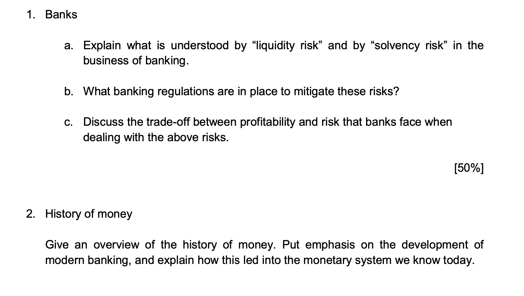 Solved 1. Banks A. Explain What Is Understood By "liquidity | Chegg.com