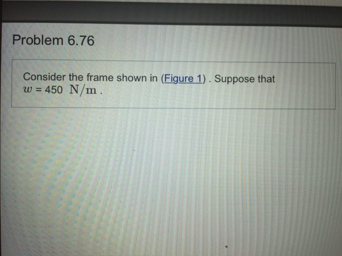 Solved Problem 6.76 Consider the frame shown in (Figure 1). | Chegg.com