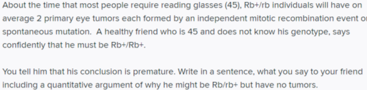 Solved Confused on this Genetics Question: This is the only | Chegg.com