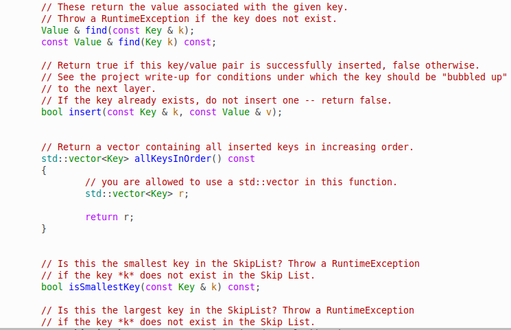 C++ coding problem, and it's about skip list. | Chegg.com