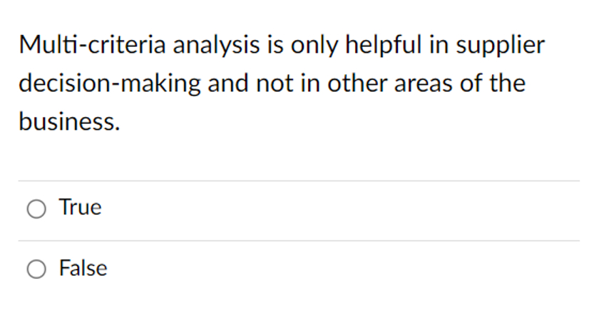 Solved Multi Criteria Analysis Is Only Helpful In Chegg Com   2024 01 23 20 06 01 