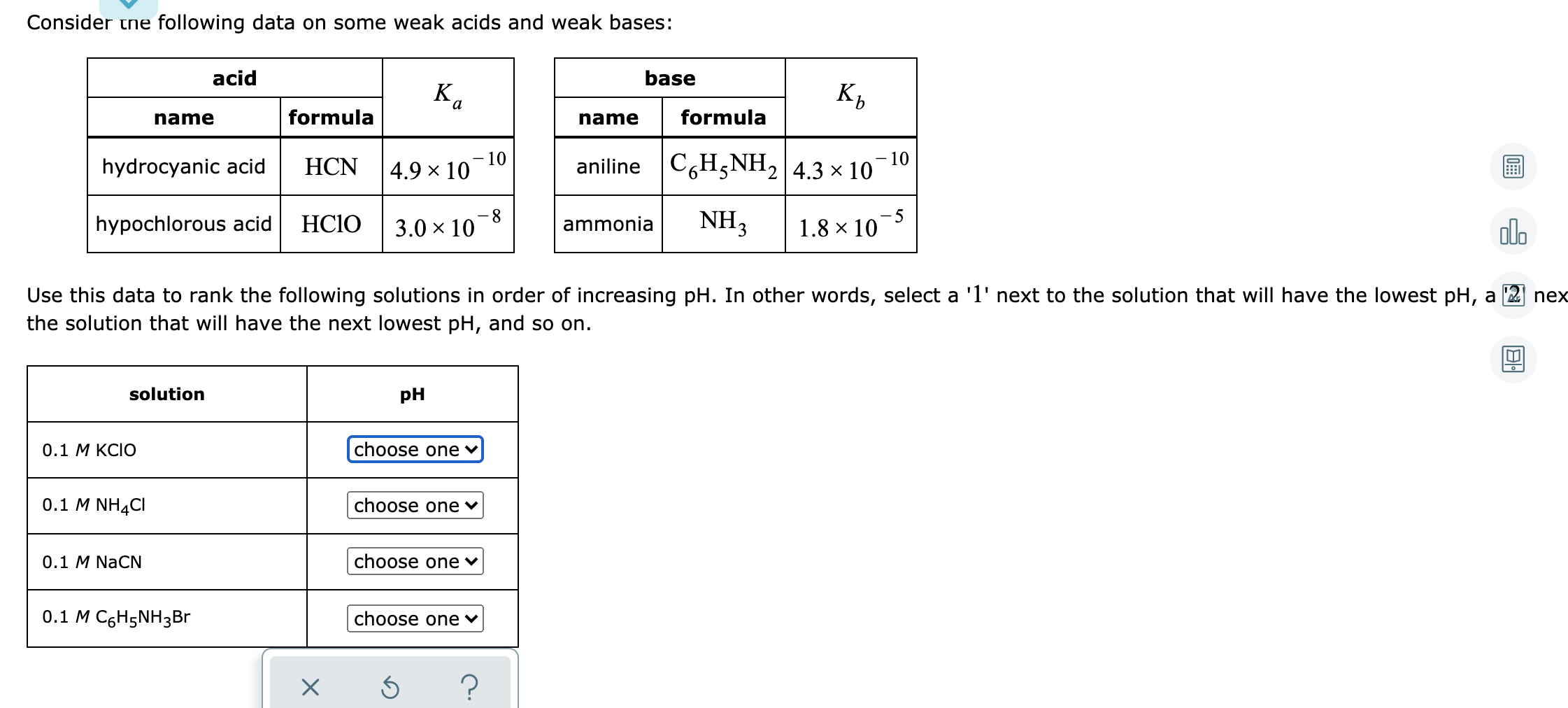 solved-use-this-data-to-rank-the-following-solutions-in-chegg