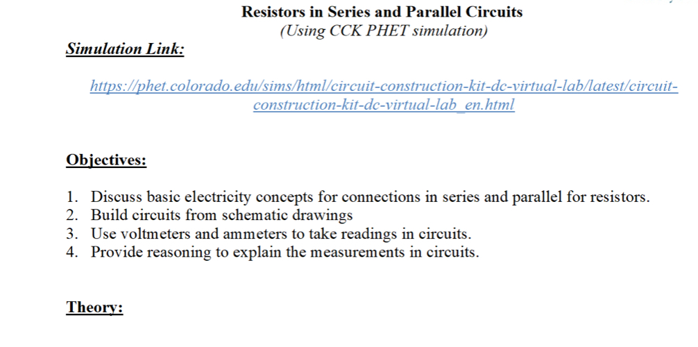 Solved: Resistors In Series And Parallel Circuits (Using C... | Chegg.com