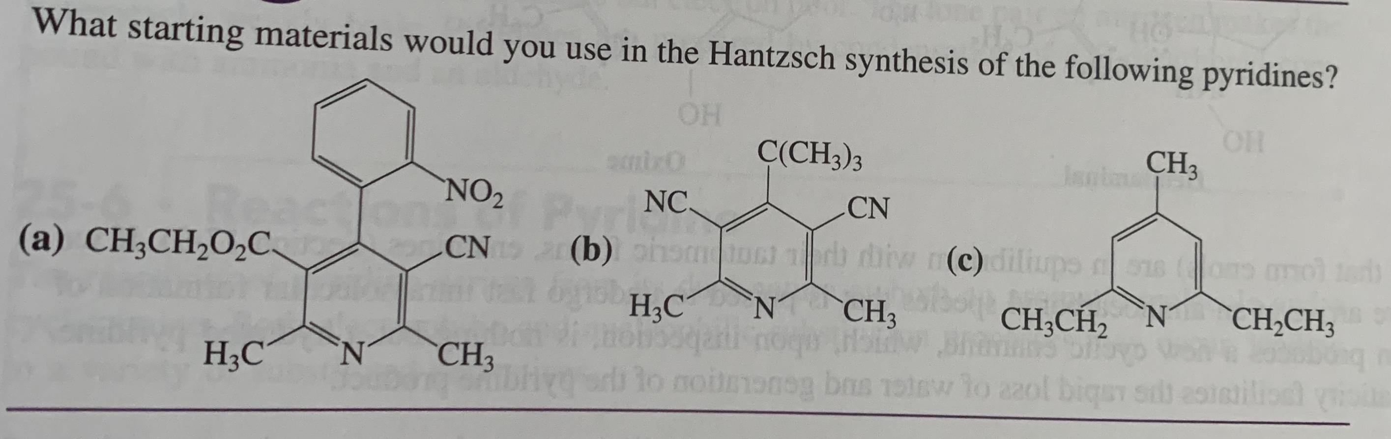 Solved What Starting Materials Would You Use In The Hantz Chegg Com