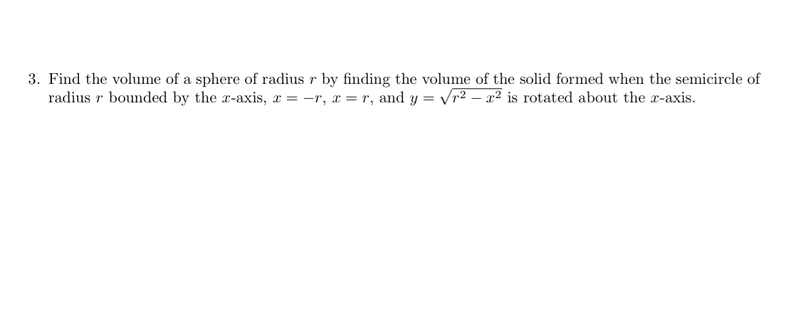 find the volume of sphere if the radius is 2r