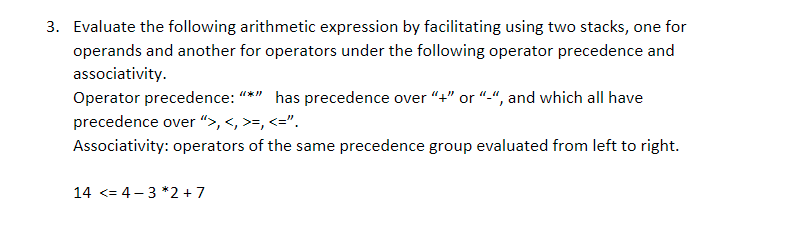 Solved 3. Evaluate the following arithmetic expression by | Chegg.com