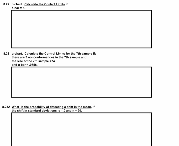 Solved 8.22 c-chart. Calculate the Control Limits if: | Chegg.com