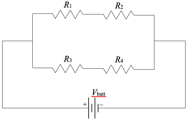Solved If all four resistors shown in the circuit here have | Chegg.com