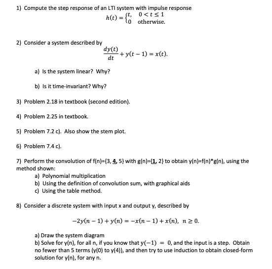 Solved TEXTBOOK : Engineering Signals and Systems. 2nd ed. | Chegg.com