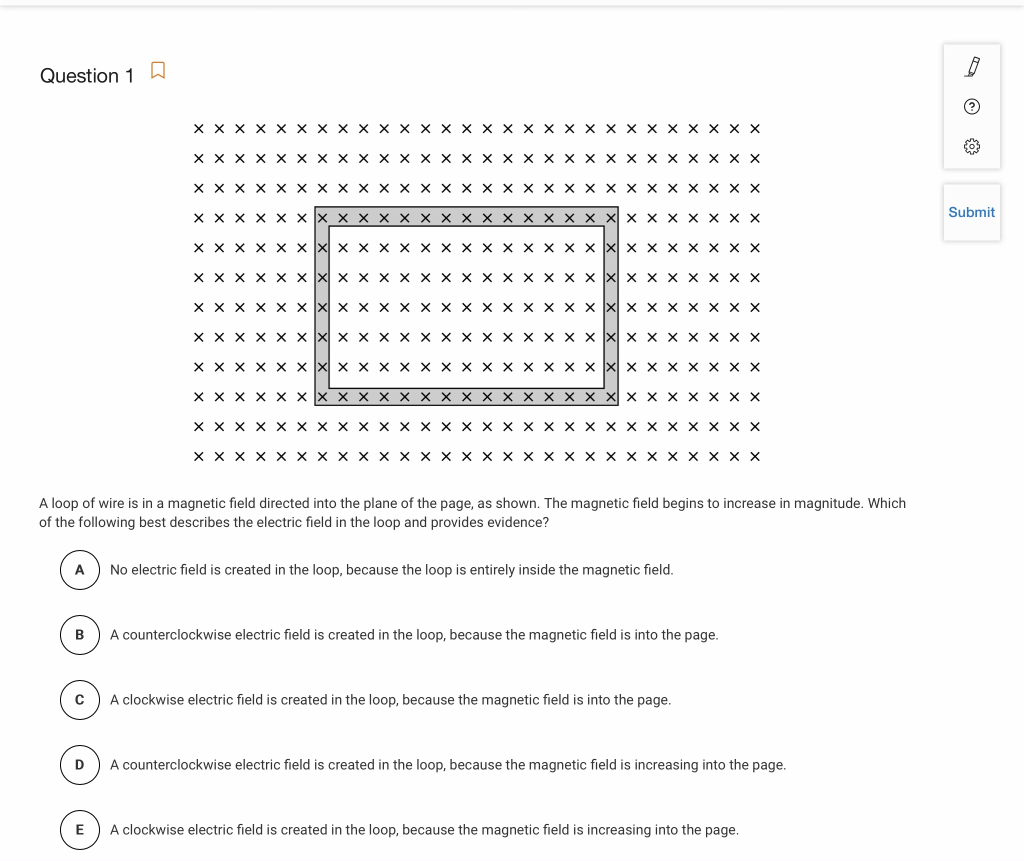 Solved A loop of wire is in a magnetic field directed into | Chegg.com