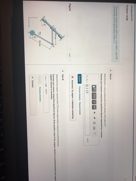 Solved Assignment-24 Problem 16.68 The angular velocity of | Chegg.com